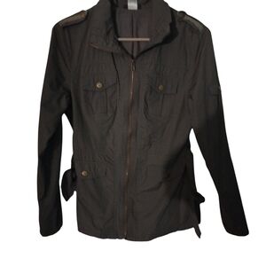 Stylish Olive Green Military Jacket